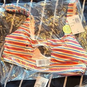 Forever 21 striped cutout bikini set (M/L)